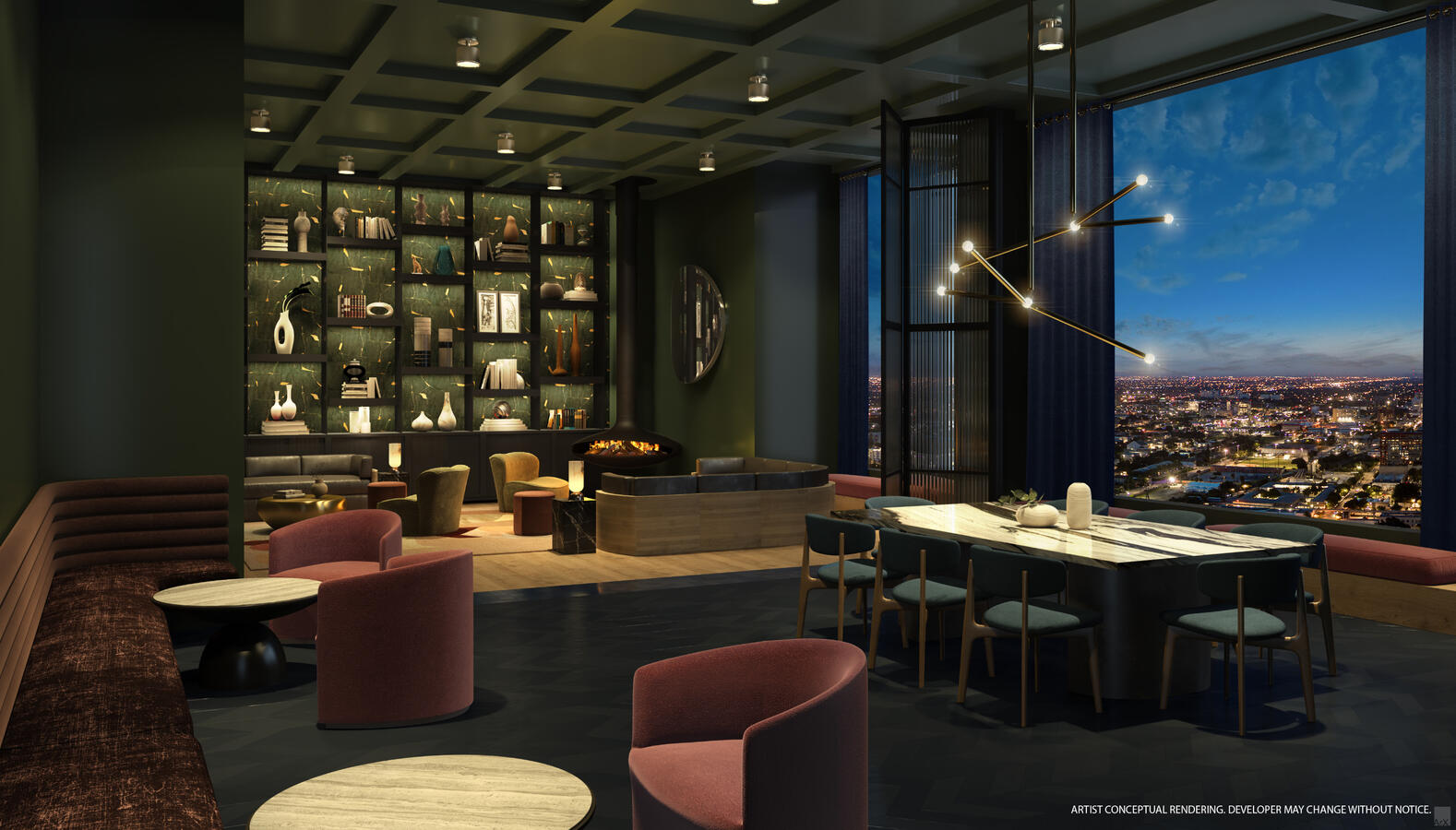 Private rooftop restaurant/bar Italian inspired trellis garden